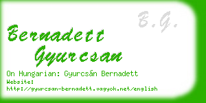 bernadett gyurcsan business card