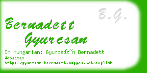 bernadett gyurcsan business card